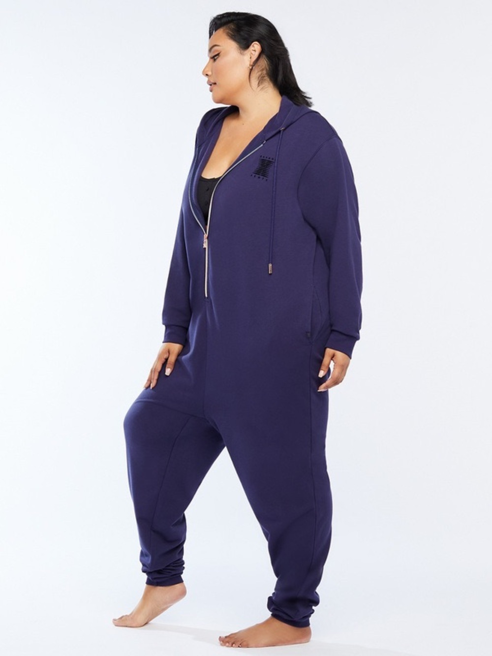 Savage x Fenty Unisex Large Forever Savage Hooded Onesie Unisex Purple Zip Up